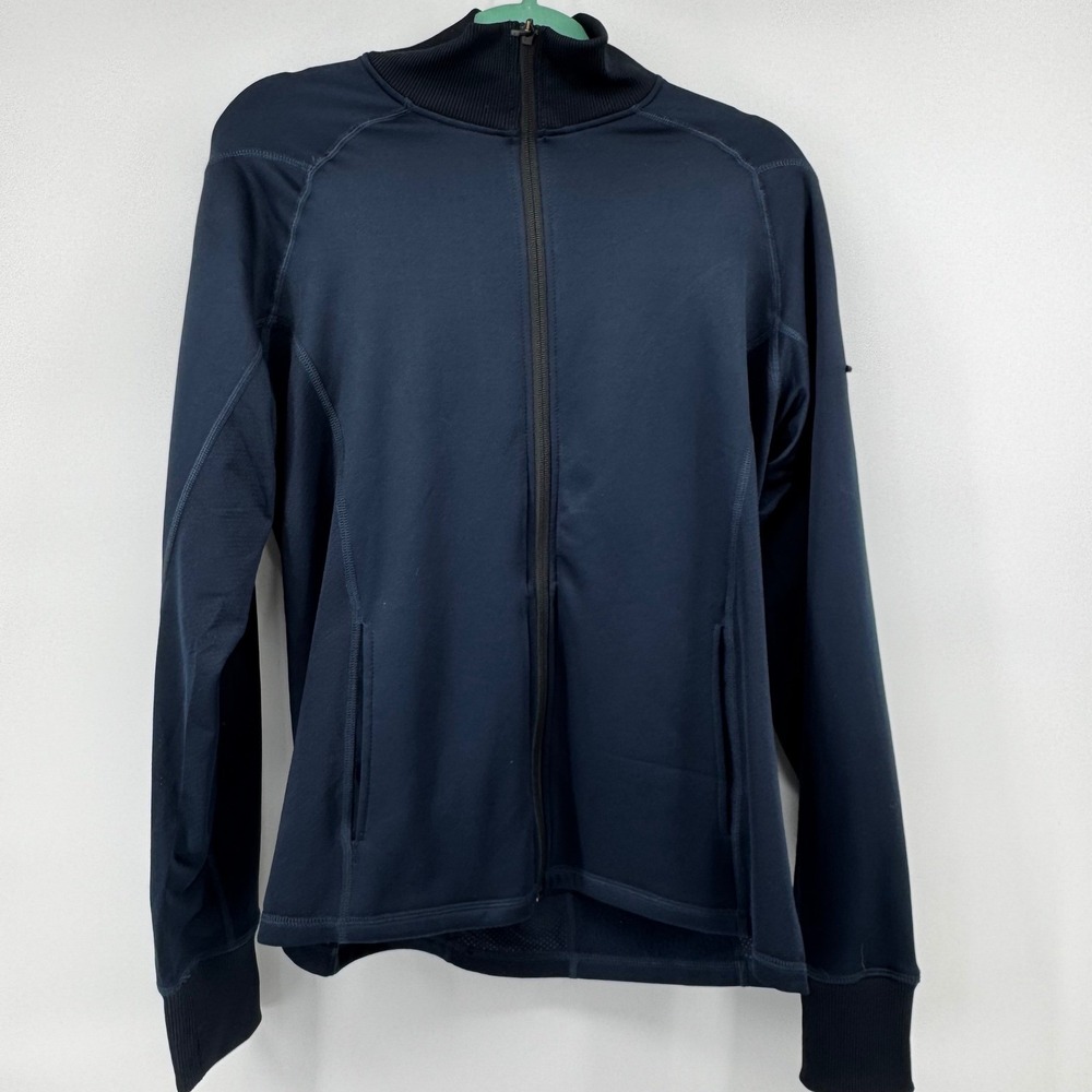 HYLETE Mens Navy Full‎ Zip Track Jacket Athletic Performance Medium